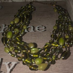 Beaded statement necklace